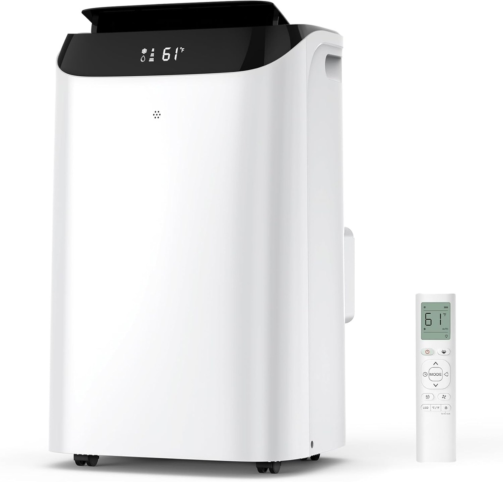 14000 BTU Portable Air Conditioners,Cooling,Fan,Dehumidification,Sleep Mode for Large Rooms up to 700 Sq.Ft,AC Unit with Remote Control,24H Timer,Installation Kits Included