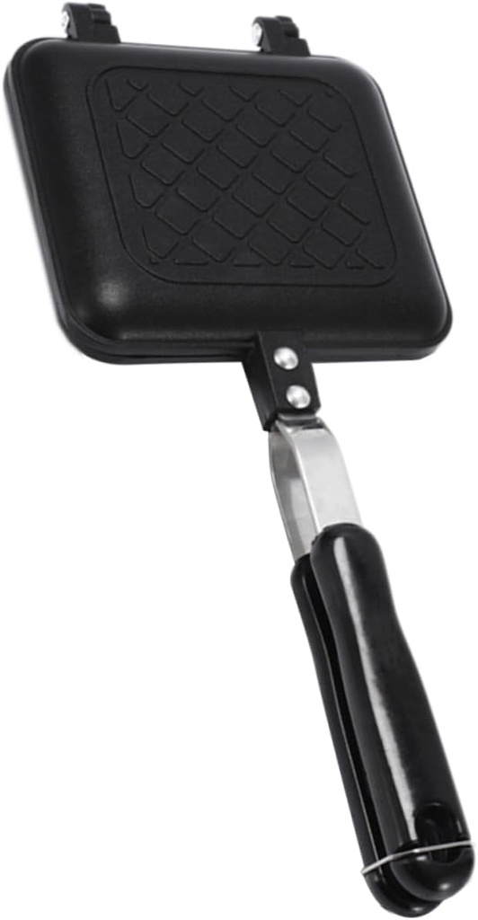 Sandwich Toaster and Waffle Maker Non-Stick Breakfast Pan Dual-Sided Cooking Tool Compatible Gas Stoves for Family Breakfasts