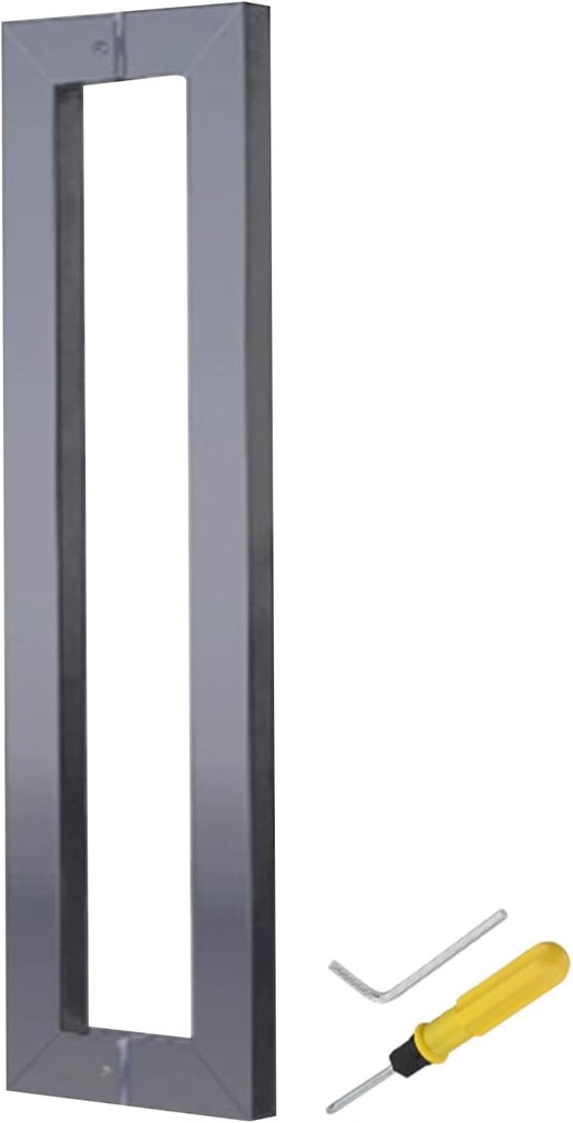 Door Pull Stainless Steel Pulls Door Handles Set,Bathroom Entry Two Sided Door Push Bar Gates Handle,Rose D-100Cmch-Grey-44cm/17inch