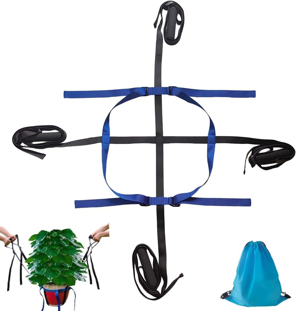 Potted Plant Mover,Essential Plant Lifting Straps for Garden Flower Pots,Planters,Trees, Rocks- Lifts Up to 250 Pounds,Easily Move Heavy Items Around Your Yard