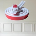 0.9"x20.3FT Peel and Stick Wall Molding Trim Roll for Wainscoting Panels & Decorative Wall Panels - Flexible Self-Adhesive Trim to Create Chair Rail,Accent Walls & Picture Frames (Cut-to-Size DIY)