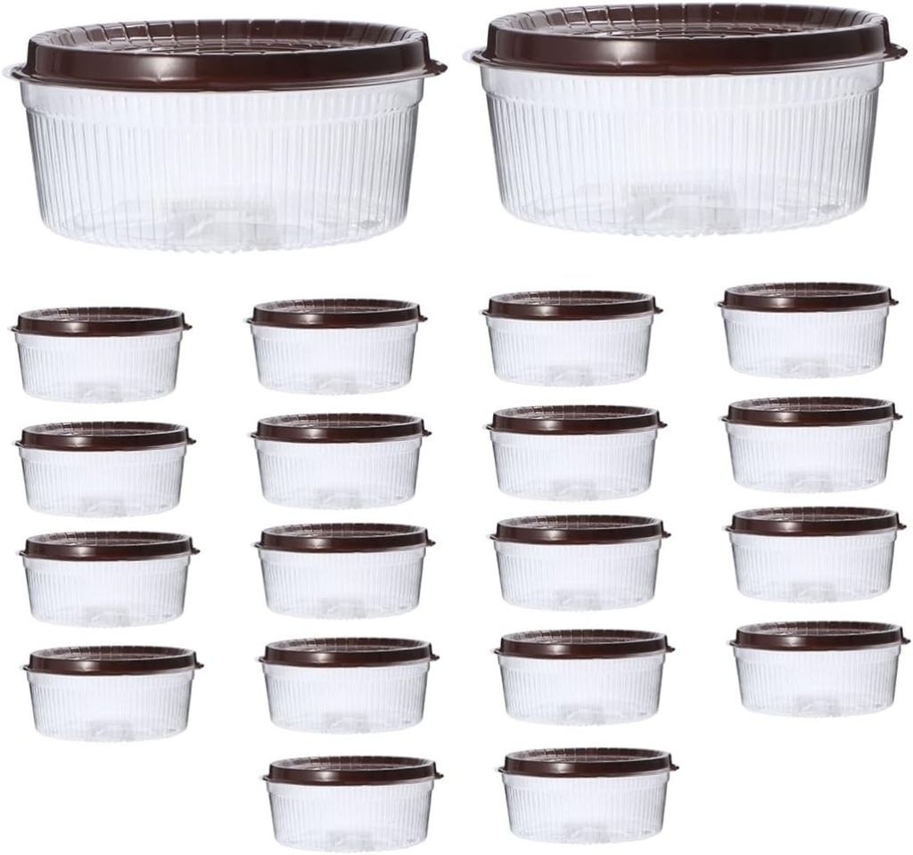 Tofficu Plastic Cake Boxes 20pcs Cupcake Cases Muffin Holders Cake Display Boxes