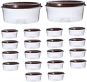 Tofficu Plastic Cake Boxes 20pcs Cupcake Cases Muffin Holders Cake Display Boxes