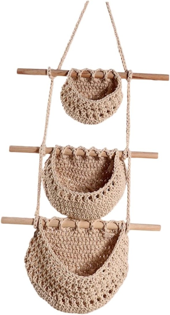 Decorative Fruit Hanging Basket Net Bag Vegetable Storage Kitchen Decor Nursery Decor Baskets for Organizing