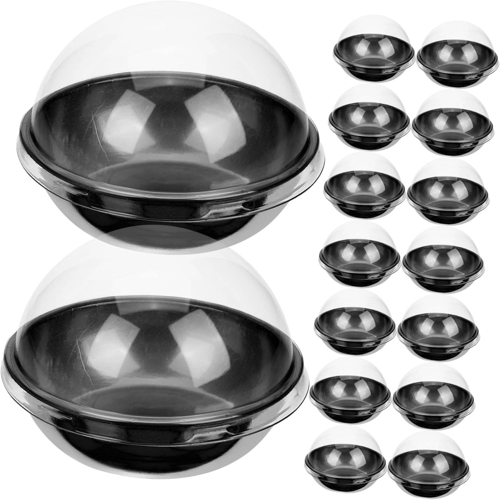 50pcs Transparent Cake Boxes Round Mini Food Packing Containers for Muffins Cookies and Desserts for Weddings Parties and Holidays