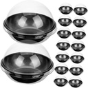 50pcs Transparent Cake Boxes Round Mini Food Packing Containers for Muffins Cookies and Desserts for Weddings Parties and Holidays