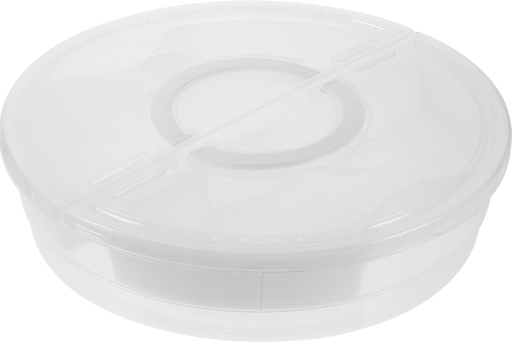 Hemoton Pizza Storage Container with Lid and Handle, Round Pie Keeper Pizza Slice Holder Tortilla Storage Containers for Cupcakes Cake Cheesecake Pastry