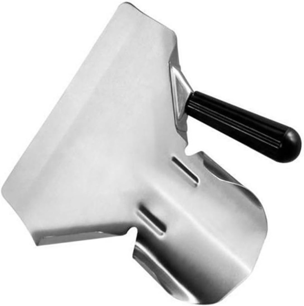 Stainless Steel French Fry Scoop Shovel Right Handle Food Packing and Ice Shoveling Tool for French Fries Popcorn and Snacks