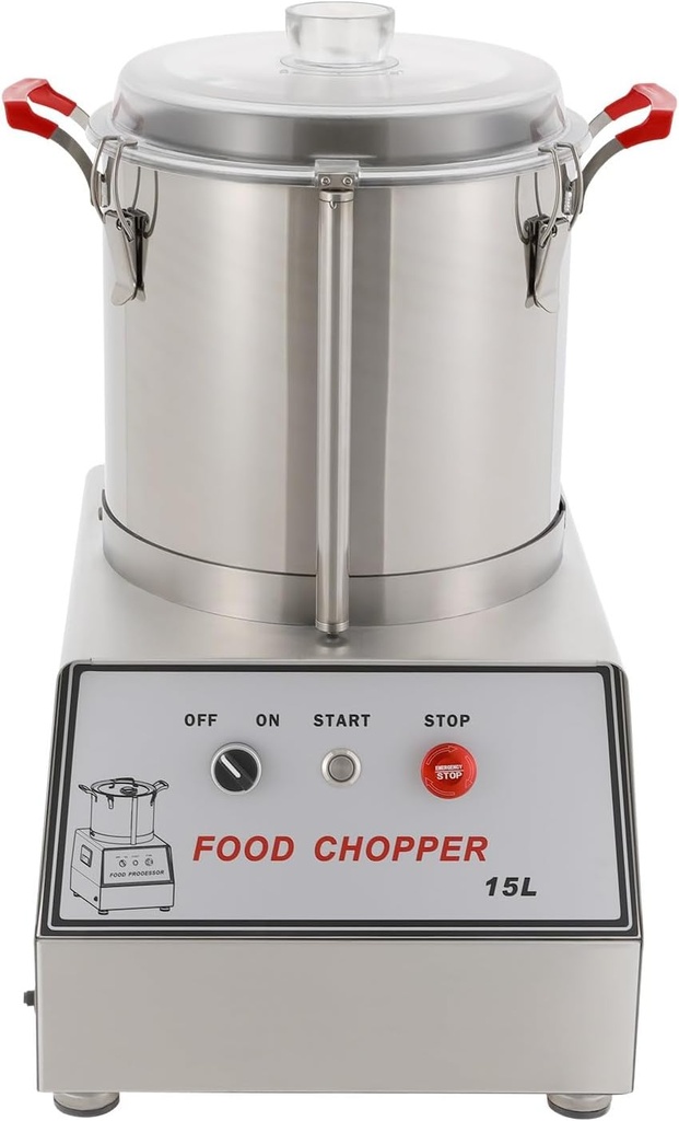 Electric Food Chopping Machine, 1400W Commercial Food Chopper 15L/3.96Gal Food Processor, 1400Rpm Stainless Steel Meat Grinder Vegetable Chopper for Onion, Nuts, Fruit, Garlic, 110V/60Hz