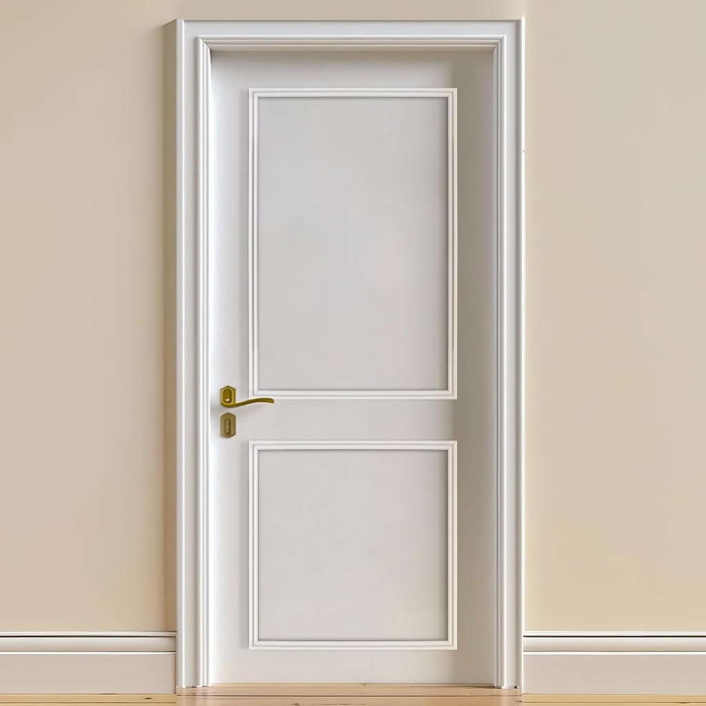 10 Pcs Door Moulding Kit Peel and Stick Door Moulding Panel Pre-Cut Door Panels Premade Wainscoting Panels for Mirror Window Frame Decor