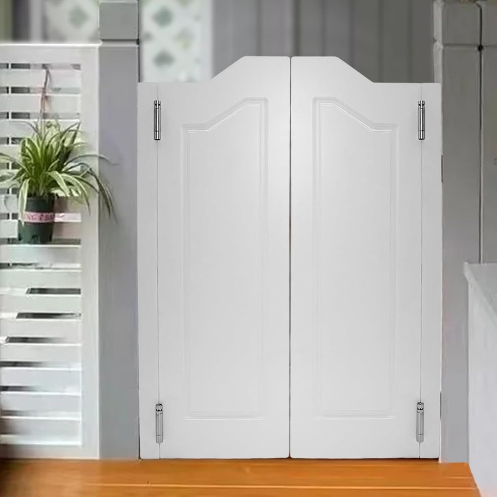 Undercat Swinging Door Partition Door Porch Entrance Swinging Door Border Pattern Cafe Door Automatic Closing Two-Way Double Doors for Hallway Kitchen Bar Pub Entrance Partition, 29.92 * 41.93 in