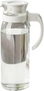 Iced Tea Pitcher 1400ml Glass Water Kettles Large Capacity With Lid And Handle Juice Tea Milk Pitcher Distributeur Beverage Dispenser Pot Water Jug(White)