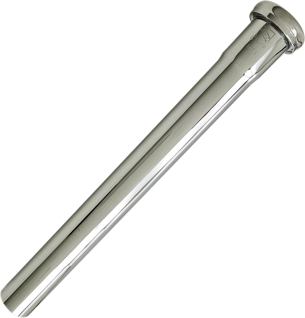 Westbrass D421-05 1-1/4" x 12" Slip Joint Extension Tube, Polished Nickel
