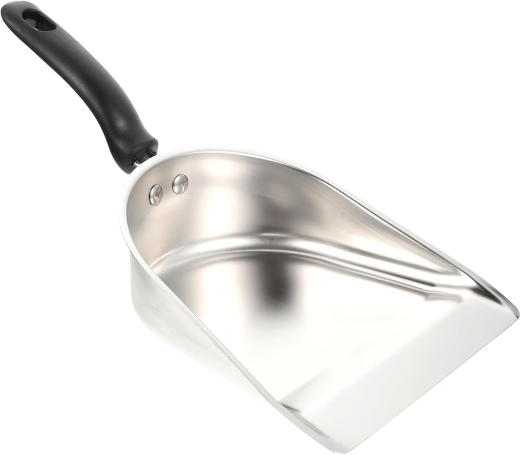 ABOOFAN Ergonomic Stainless Steel Ice Bucket Shovel Multi Function Flour and Grain Scoop for Kitchen Bar and Restaurant Use for Nuts Pet Food and Dried Fruits