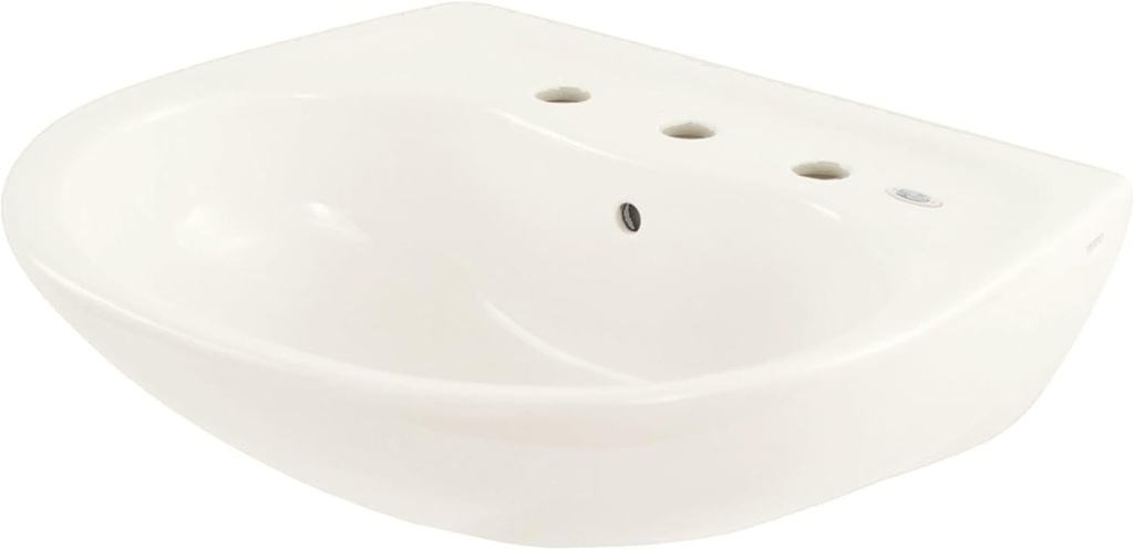 TOTO Supreme 22-7/8" Wall Mounted Bathroom Sink with 3 Faucet Holes Drilled, Overflow and CeFiONtect Ceramic Glaze
