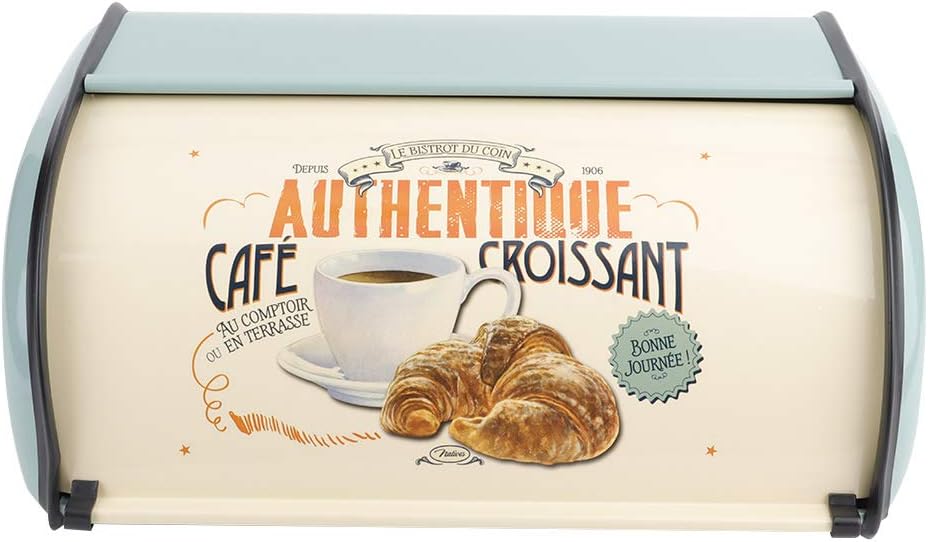 Large Capacity Metal Bread Box, 2-Tier Bread Storage Container with Clear View Window, Kitchen Countertop Organizer for Bread, Baked Goods, and Pastries (Green)