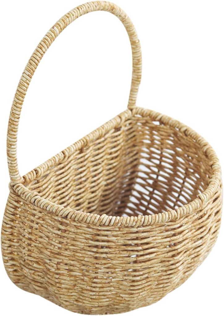 TIDTALEO Wall Mount Woven Hanging Basket for Fruits Vegetables Elegant Kitchen Decor Storage for Home Organization and Easy Access to Produce