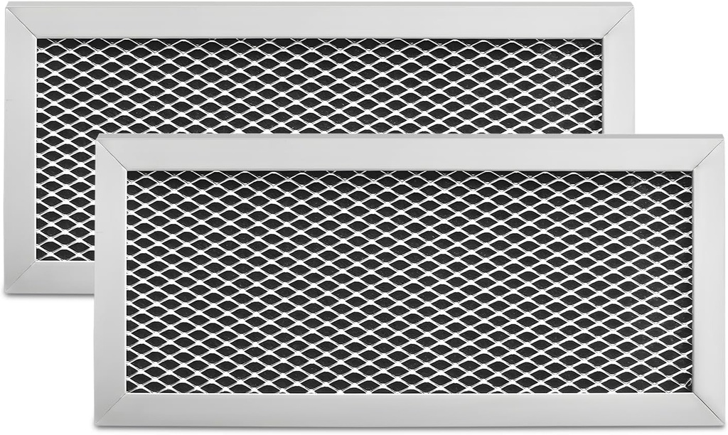 Microwave Charcoal Filter Compatible with Samsung GE Grill Microwave Oven Replaces WB02X10956, WB02X11544, DE63-30016A, DE63-30016G, DE63-00367H, 4864753, DE63-00367D（2 Pack）