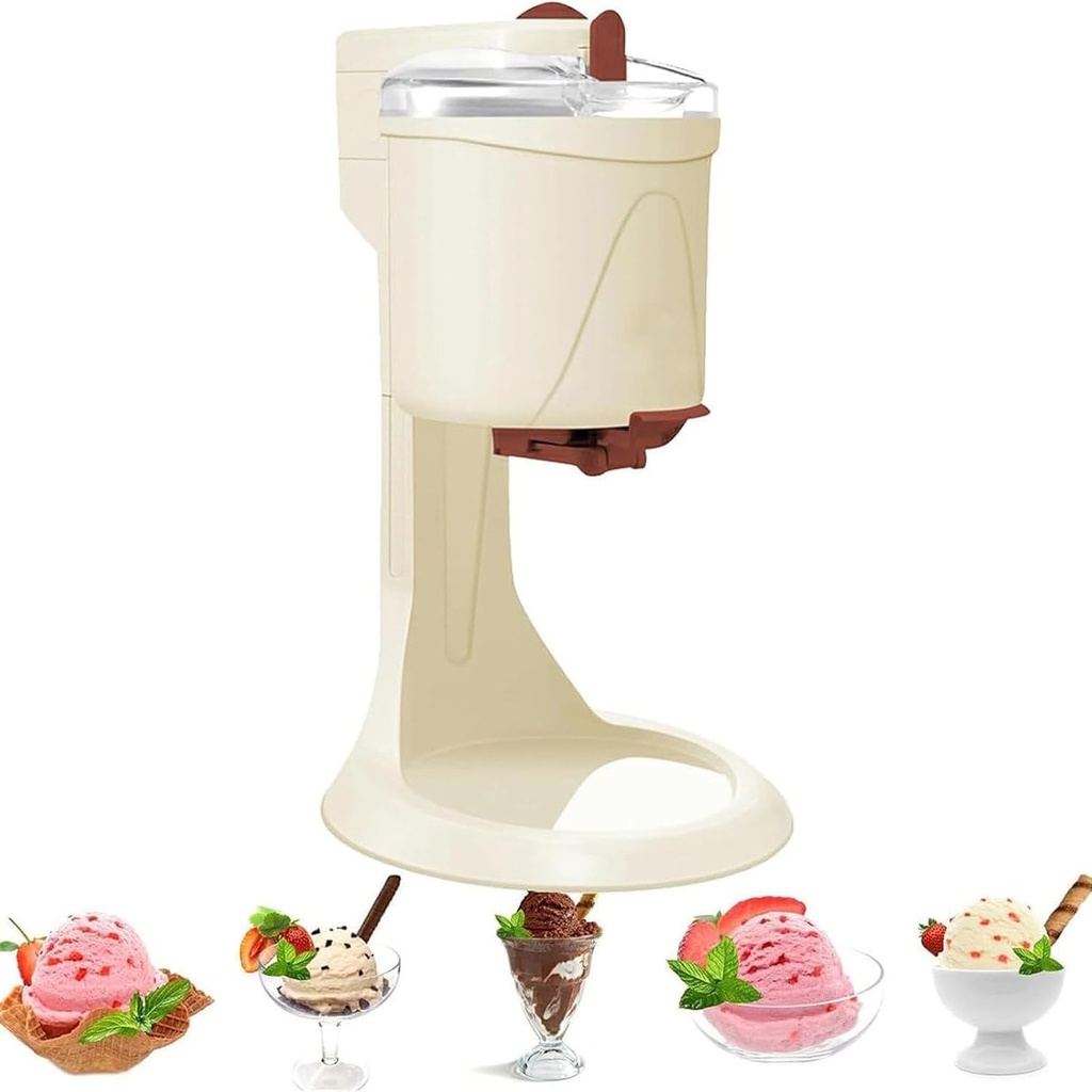 [BRSREHD2AEHQ2HQ7] 1000ml Soft Ice Cream Machine, Home Ice Cream Maker, Yogurt Ice Cream Maker, Cone Ice Cream Maker, Easy One-Push Operation, for Home DIY Kitchen