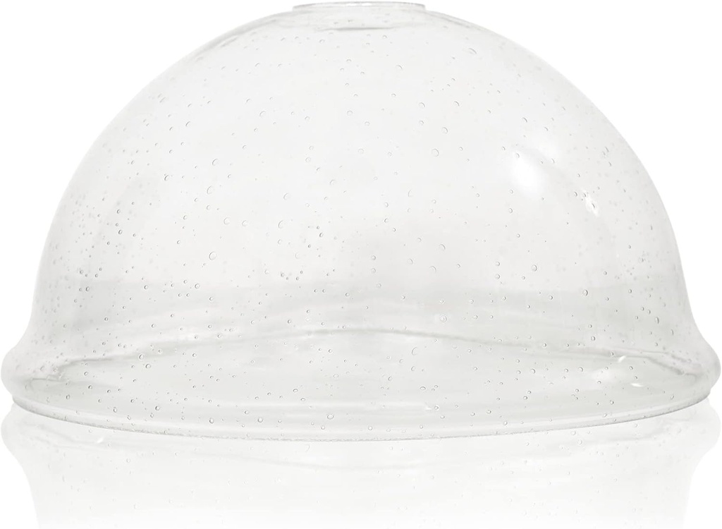 Kira Home Granville 10" Glass Shade, Seeded Replacement Glass, 1-5/8" Fitter Opening for Threaded Medium Base Socket, 5.25" x 10", 1-Pack