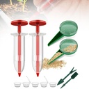 6 PCS Mini Seed Spreader, 2025 Upgrade Mini Sowing Seed Dispenser, Reusable Manual Seedlings Dibber and Widger Set, Handheld Small Seed Planter Tool for Planting Vegetables, Flowers, and Herbs
