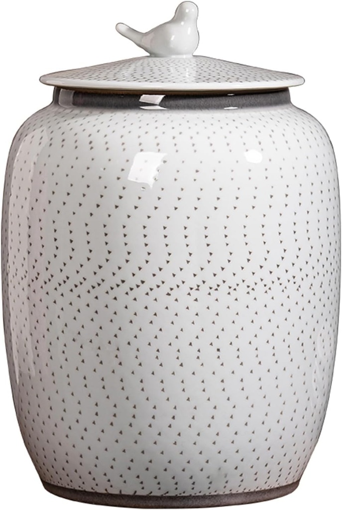 Coffee Containers For Countertop,ceramic Storage Containers,Food Storage Container With Lid,ceramic Kitchen Canisters,flour Sugar Storage Containers Ceramic,Bird-shaped Ceramic Lid,for Rice,Flour.