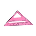 Carpentry Triangle Ruler, Metric and Imperial Scribing Carpenter Marking Tool,Measuring Square Tool for Industrial Carpenter Building, Pink