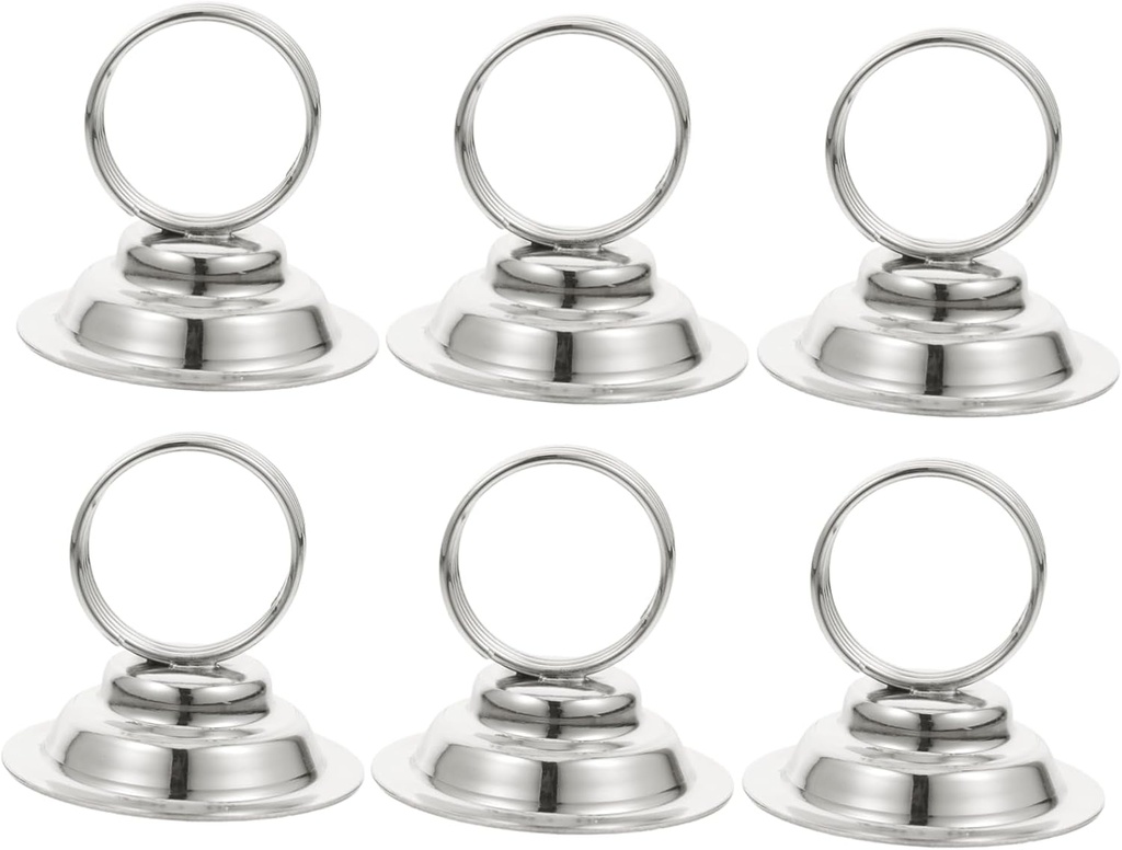 6pcs Vertical Number Plate Clip Place Card Holders for Wedding Banquet Restaurant Event