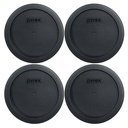 Pyrex 7201-PC Black Replacement Food Storage Lid Covers - 4 Pack
