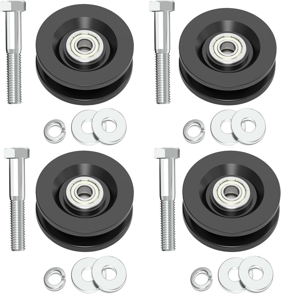 90040 Carriage Wheel Kit, Roofing Hoist Parts for TranzSporter, TP250 Platform Hoist Replacement Parts (4 Pcs)