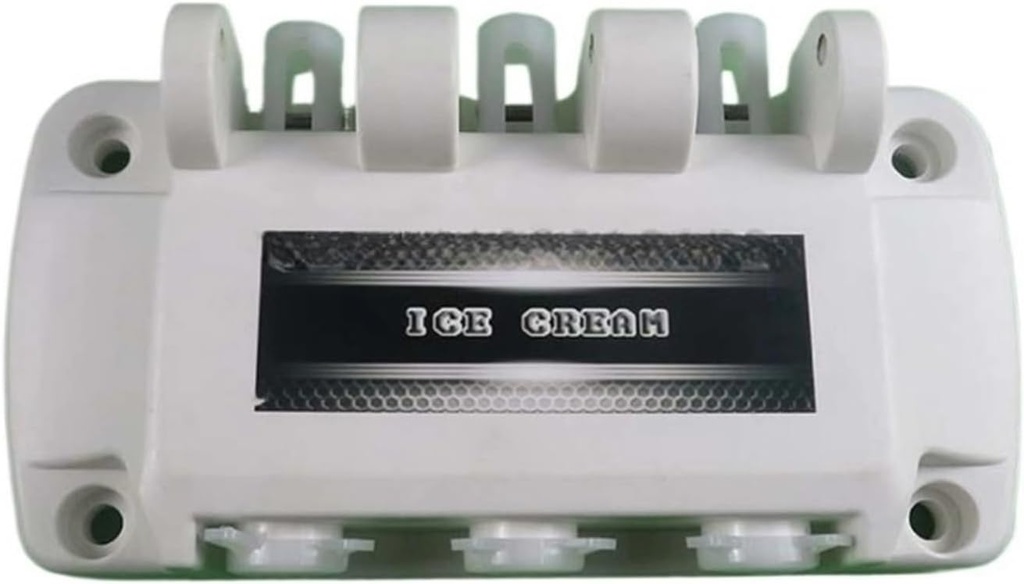 Full Set White Front Panel Block Head Spare Parts,Compatible for YKF Soft Serve Machines,Compatible for Vevor Ice Cream Machine Accessories with Valve Rods