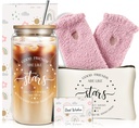 DHQH Funny Friendship Gifts for women, Best Friend Birthday Gifts for Women Sisters Besties Bff, Mothers Day Gift Set with Ice Coffee Cup Socks