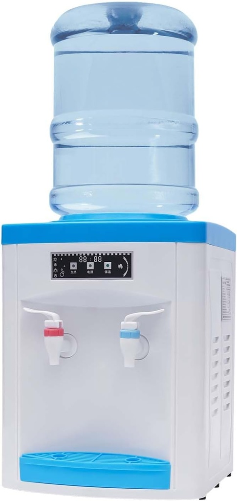 Top Loading Water Cooler with Hot Cold and Room Temperature Water, Water Dispenser for Home Office Dorm, Large Capacity Desktop Electric Hot and Cold Dispenser