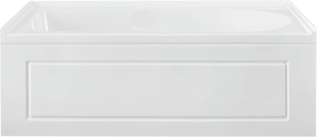 Bastille 60 in. x 32 in. Acrylic Glossy White, Alcove, Integral, Left-Hand Drain, Apron Bathtub