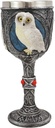 Ebros Dazed Snow White Owl Beverage Drinkware Serveware Adorable Arctic Tundra Owls With Celtic Tribal Tattoo Knotwork And Red Gemstones (Wine Goblet Chalice)