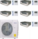 GREE Multi+ Ultra Series 42,000 BTU 5-Zone Concealed Duct 9K+9K+12K+12K+12K Ductless Mini-Split System