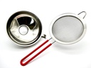 ICO Funnel and Sieve for Whipped Cream Dispensers Canning and Other Infusions, Stainless Steel