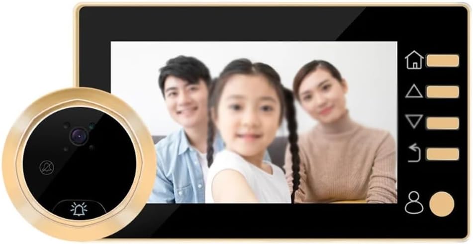 Digital Doorbell Video-Eye Security Voice Record Door Viewer Video Peephole Camera Motion Detection (D As Shown)