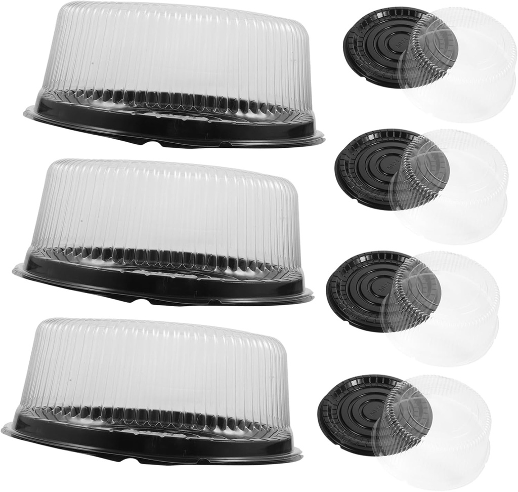 10pcs Cake Box Disposable Cake Holder Cake Cover Cake Server with Lid Disposable Cupcake Container Pie Carrier Portable Cake Carrier Cake Carrier Boxes Dome Slice of Cake Plastic