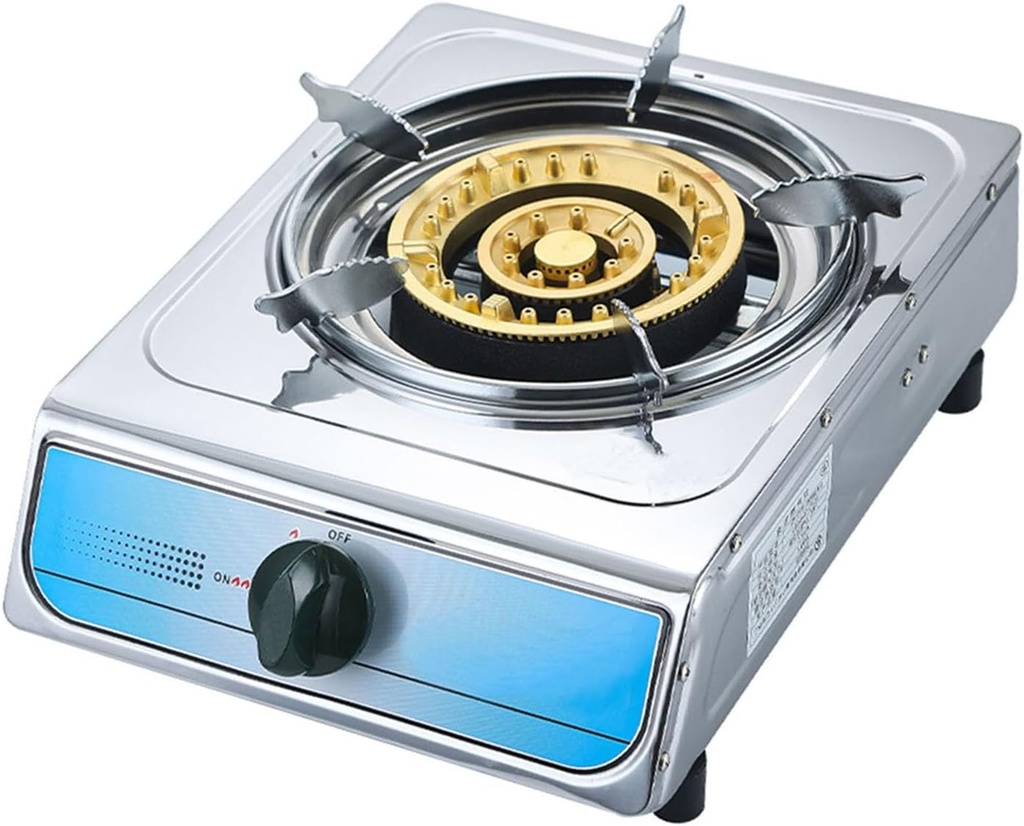 Gas Stove,Gas Hob Cooker with Flame Out Protection,LPG Desktop Burner,for Home Camping Garden Catering,Heat Load 5KW/17060BTU, 54768