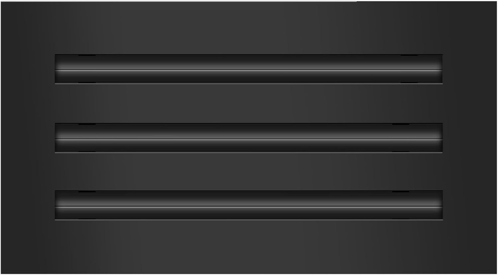 BUILDMART - 12x6 Modern AC Vent Cover - Decorative Black Air Vent - Standard Linear Slot Diffuser - Register Grille for Ceiling, Walls & Floors - Texas Buildmart