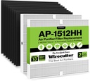 AP-1512HH HEPA Set Replacement for Coway Filter - 2 Year Supply - Compatible with Coway Airmega AP-1512HH & Airmega Filter Replacement - Helps Remove Smoke, Dust, Pollen, Dust, Debris, Pet Dander
