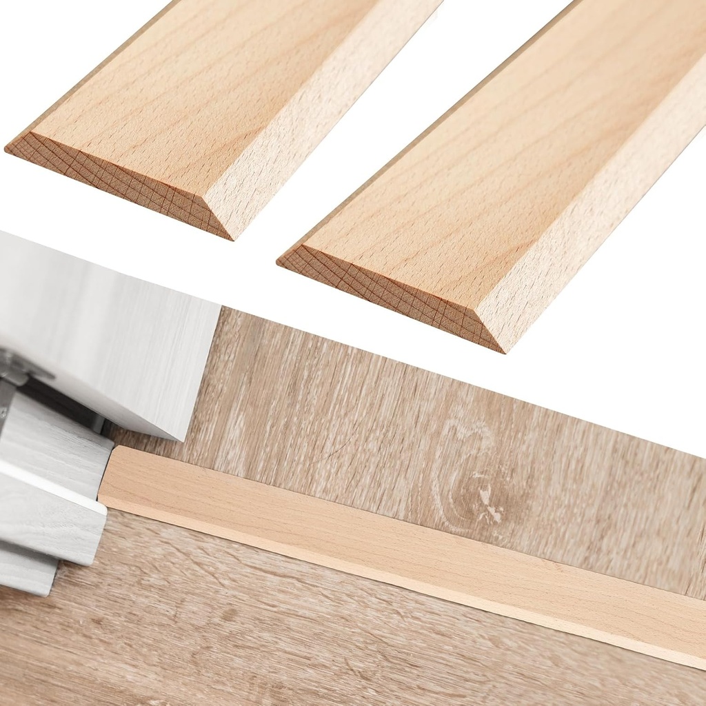 2 Pack Hardwood Threshold 36" Length 2-1/2" Wide x 3/8" Thick Fit for 5/16" High Door Transition Strip Solid Wooden Threshold Stripping Replacement