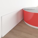 Vinyl Wall Base Baseboard Molding Trim 4" Flexible Self Adhesive Rubber Wall Base Moulding Trim Peel and Stick Design(60Ft, White)