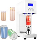 Beverage Seal Machine, 370W Commercial Soda Can Sealer with LED Display, Semi-Automatic Cup Bottle Sealer Machine, 5.5cm/2.1” Dia & 4.5-6.6” Height Adjustable, for Cafes