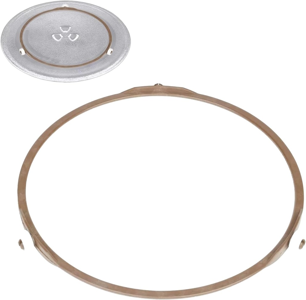 8.74Inch/22.2cm Microwave Turntable Ring Microwave Roller Ring, Glass Plate Tray Support Holder, Replacement Inner Ring - for Microwave Oven Glass Turntable Plate - Roller Height 15 mm
