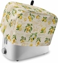 Summer Toaster Cover 2 Slice, Fruit Lemons Retro Country Bread Maker Dust with Pockets for Kitchen Small Appliance Bread Machine Cover