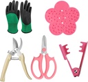 Floral Tool Kit, Rose Thorn Stripper Tool Garden Pruning Shears Scissors Kit, Glove for Floral Making Supplies,Use for Florist Supplies