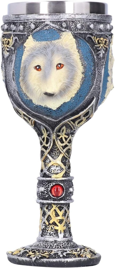 Pilipane Vintage Champagne Goblet, Wine Cup with Wolf heads Decor, Cocktail Glass, Drinking Glasses for Indoor and Outdoor Bar Kitchen Use