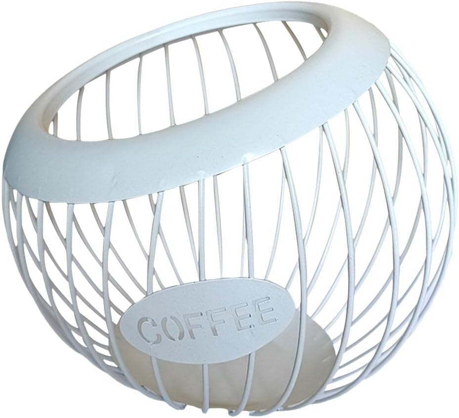 Yajuyi Sleek Coffee Pod Storage Solution for Kitchen Organization, White